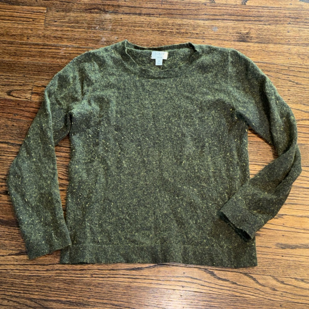 J. Crew Olive Green Crew Neck Sweater